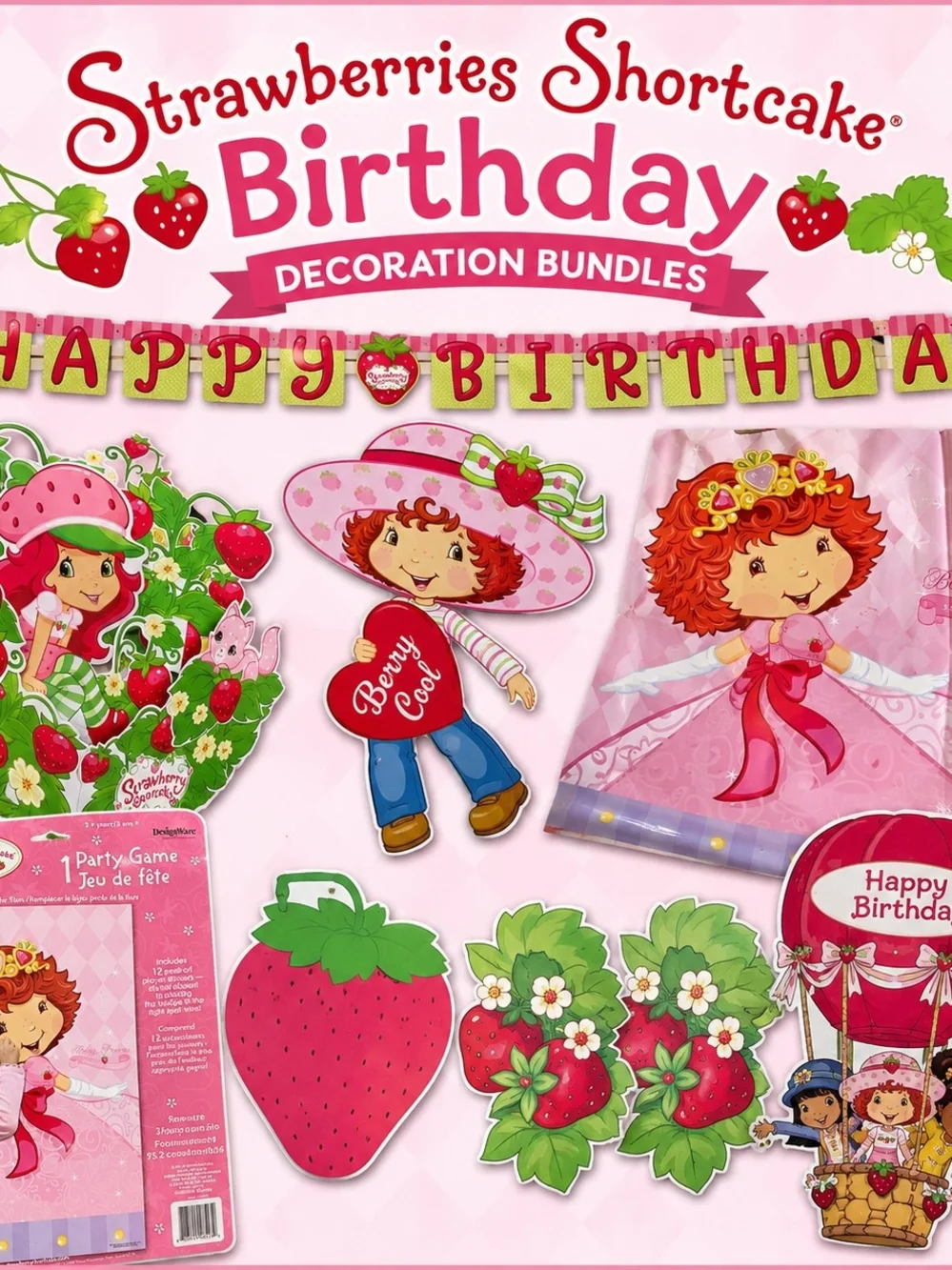Pink Birthday Party Decoration Bundle